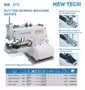 New-Tech MB-373 Chainstitch Button Attaching Industrial Sewing Machine With Table and Servo Motor​