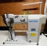 New-Tech GC-9920D High Speed, Post Bed, 2 Needle, Roller Feed, Lockstitch Industrial Sewing Machine With Table and Built-In Direct Drive Servo Motor 