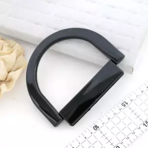 Purse Handle - C Shaped Plastic Black