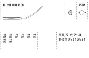 LWX6T LWX2T Portable Blindstitch Machine Needles