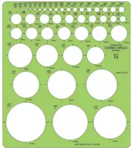 45 Size Combo Circle Template 