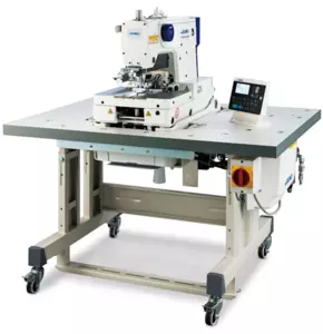 JUKI MEB-3900 Series Computer-Controlled Eyelet Buttonholing Industrial Sewing System With Table and Direct Drive Motor