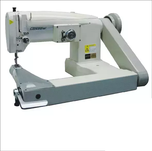 ​Consew 347R-3A-1 Single Needle Drop Feed Feed-Off-The-Arm Cylinder Bed Zig-Zag Lockstitch Industrial Sewing Machine With Table and Servo Motor​