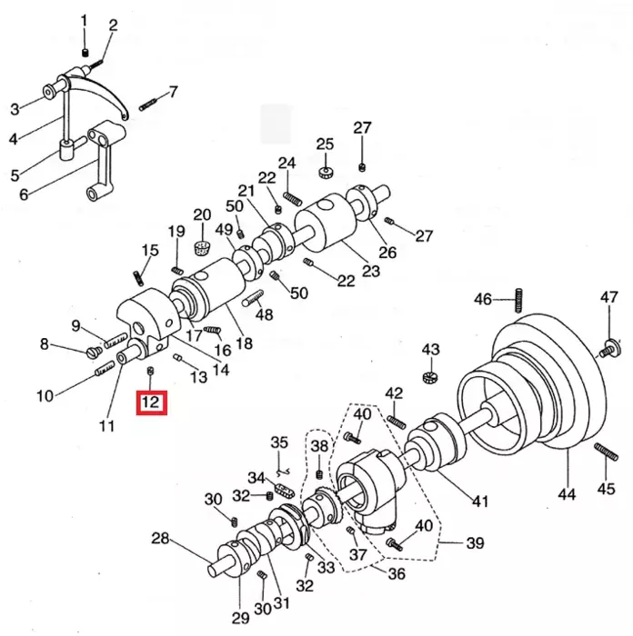 Set Screw B 1/4-28 L=4.5 - CONSEW #19418