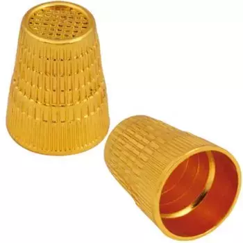 Zinc Alloy Gold Thimble 2 Pack 