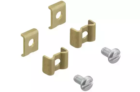 2-TERMINAL CLIPS W/GUIDES & SCREWS