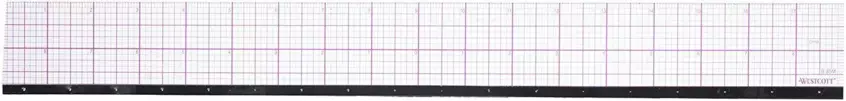 Westcott 8ths Graph Beveled Ruler Metal Edge 18-Inch 