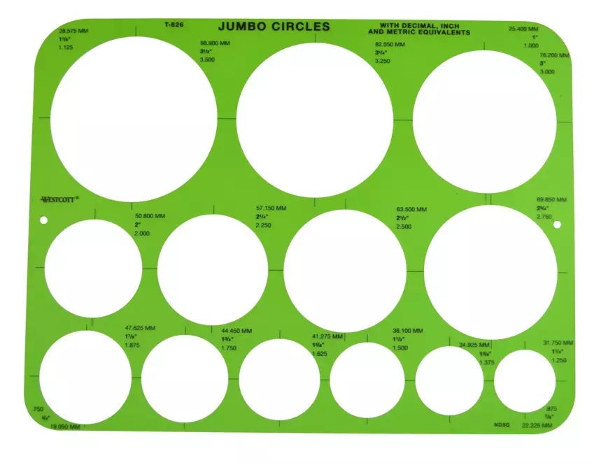 Westcott Jumbo Circles Template (T-826)