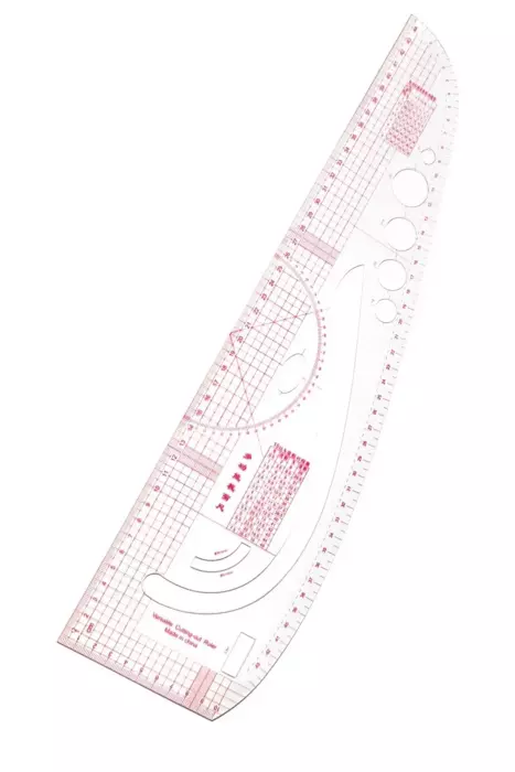 Versatile Cutting-Out Ruler Metric